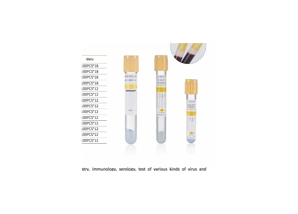 Vacuum Blood Collection Tubes